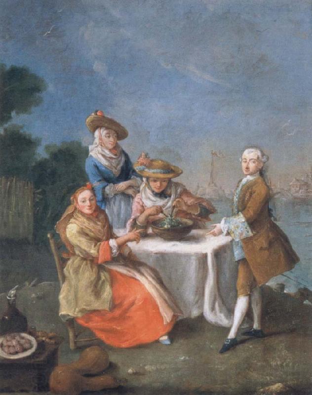 Pietro Longhi In the Gemusegarten at the Flussmundung China oil painting art